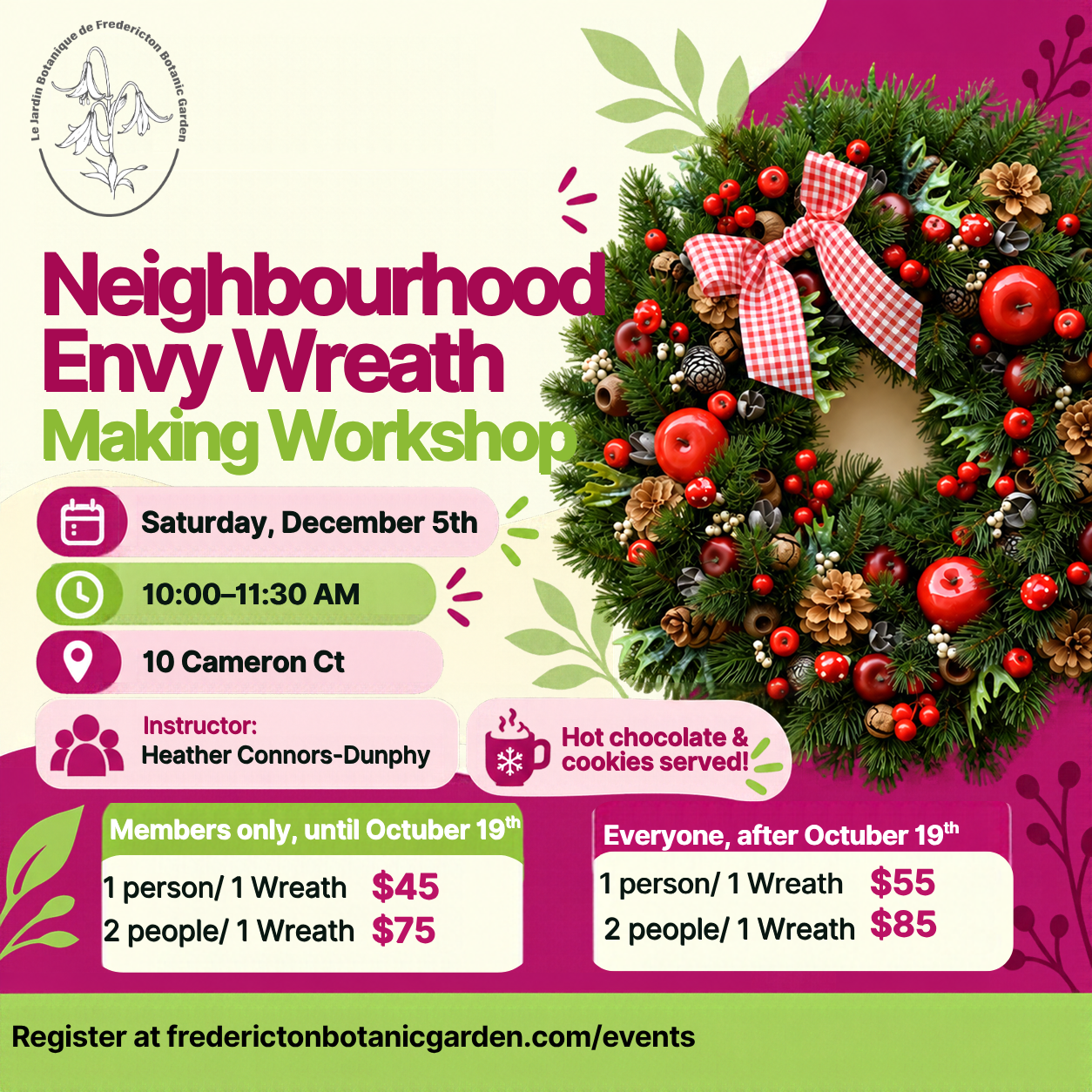 NEIGHBOURHOOD ENVY WREATH MAKING WORKSHOP